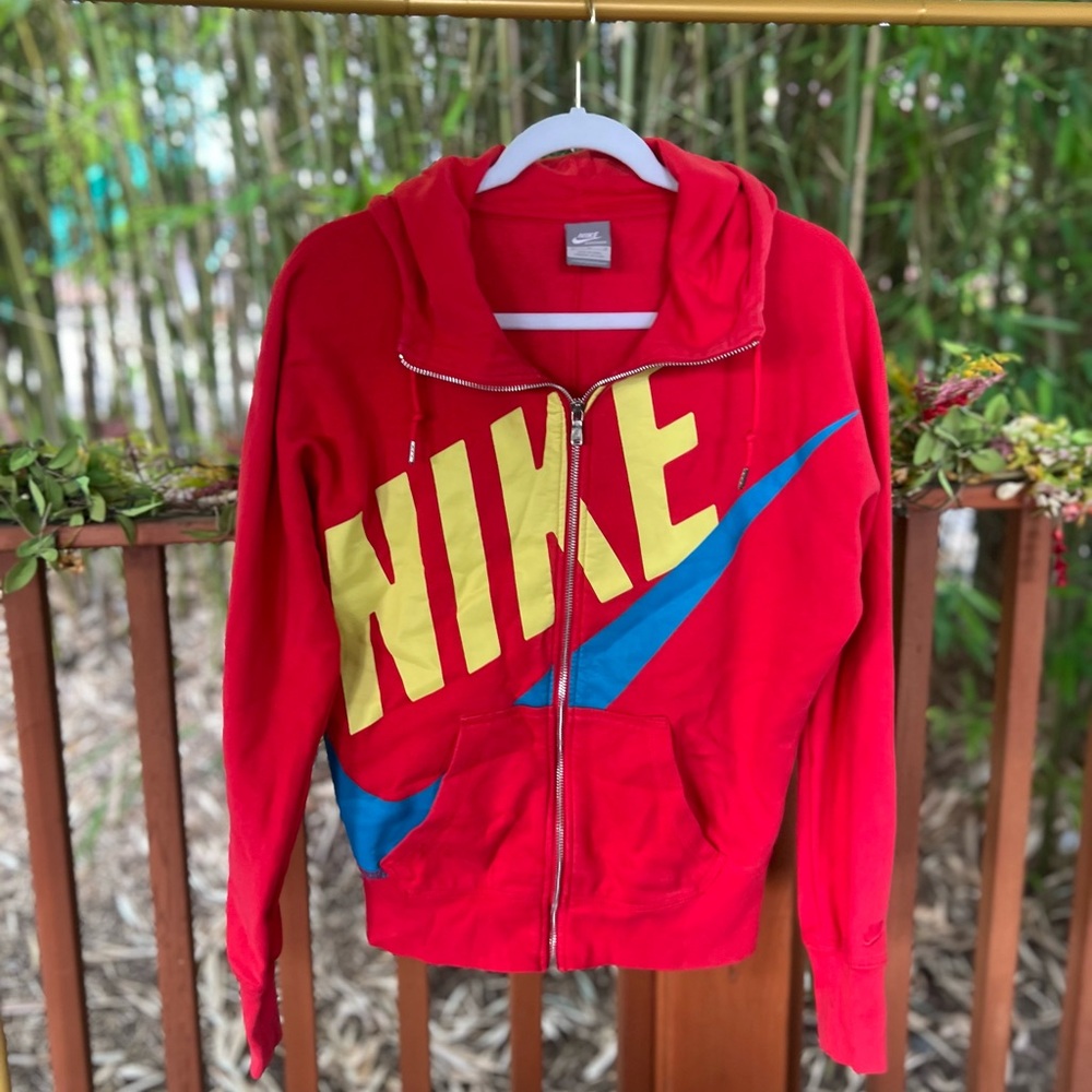 Nike Red Zip-Up Hoodie